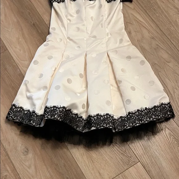 Jessica McClintock Strapless Dress with Black Lace - Picture 7 of 7